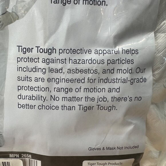 New Large Heavy Duty All Purpose Disposable Coverall Protective Work Wear - Picture 6 of 10